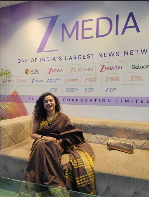 Shivani Sharma photographed at the Zee Media offices